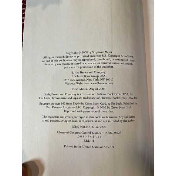 Breaking Dawn First Edition Hardcover Book 4 - Picture 4 of 8